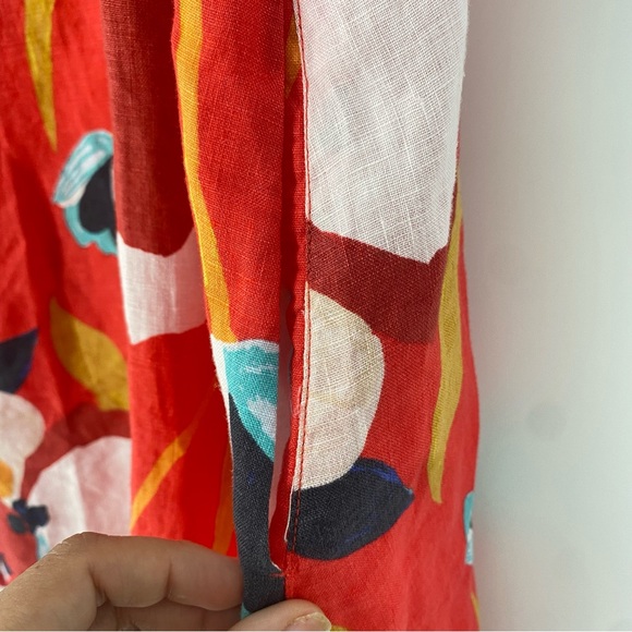 Sigrid Olsen Linen Trapeze Floral Dress NWT - Picture 5 of 7